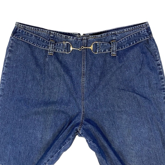 Zana di Women Vintage Blue Jeans Plus Size 26 High Rise Belted Straight Leg NWT - Picture 11 of 16